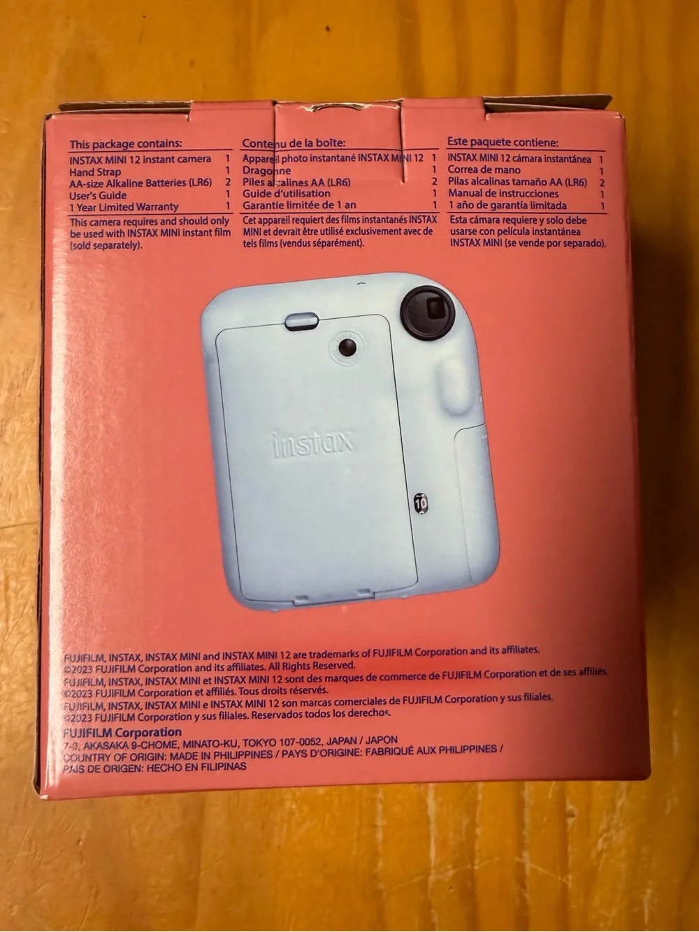 Fujifilm Instax Mini 12 Instant Camera in Pastel Blue + Film